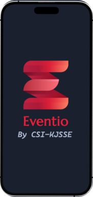 Eventio App on a model phone